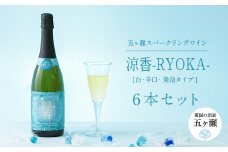 五ヶ瀬 スパークリング ワイン 涼香（ 白 ・ 辛口 ・ 発泡タイプ ）6本セット | お酒 ワイン さけ 酒 アルコール 飲料 飲み物 宮崎 五ヶ瀬