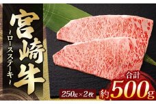 宮崎牛ロースステーキ 2枚（計 500g） | 肉 にく お肉 おにく 牛 牛肉 和牛 宮崎牛 牛ロース ロース ステーキ 宮崎県 五ヶ瀬町
