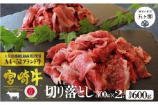 宮崎牛 切り落とし 600g ( 300g × 2 ) | 肉 にく お肉 おにく 牛 牛肉 和牛 切り落とし 宮崎県 五ヶ瀬町