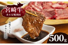 宮崎牛 カルビ焼肉 500g　宮崎県産 黒毛和牛 A4 ～ A5 等級 | 肉 にく お肉 おにく 牛 牛肉 和牛 カルビ 焼肉 バーベキュー 宮崎県 五ヶ瀬町