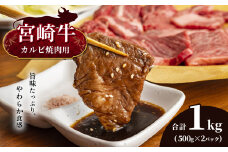 宮崎牛 カルビ焼肉 合計1kg　宮崎県産 黒毛和牛 A4 ～ A5 等級 | 肉 にく お肉 おにく 牛 牛肉 和牛 カルビ 焼肉 バーベキュー 宮崎県 五ヶ瀬町
