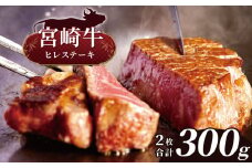  宮崎牛 ヒレステーキ   ２枚（ 合計300g )  | 宮崎牛 A4 黒毛和牛 牛肉 肉 にく 赤身 国産 ブランド牛 ステーキ 焼肉  宮崎県 五ヶ瀬町