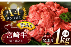 【3月発送】人気 牛肉  ! A4 - A5 宮崎牛 切り落とし 訳あり 1kg | 小分け 500g × 2 宮崎牛 切り落とし 部位不問 脂身 黒毛和牛 牛肉 肉 にく お肉 スライス 切り落とし 国産 ブランド牛 カレー 牛丼 切り落とし 野菜炒め  宮崎県 五ヶ瀬町 切り落とし 切り落とし