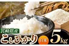 令和7年産 こしひかり 5kg （白米） 宮崎県産 | 米 こめ お米 おこめ 精米 白米 宮崎県 五ヶ瀬町