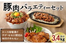 【ナンチクファクトリー】豚肉バラエティーセット 計3.4kg以上（A2）　K073-002