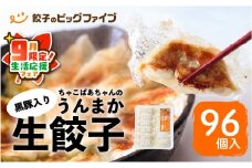 【 期間限定 生活応援 】ちゃこばあちゃんの黒豚入りうんまか生餃子 96個入り　K027-002_cp