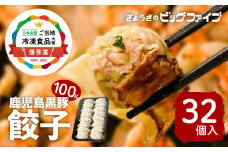 【第1回 日本全国！ご当地冷凍食品大賞 2024-2025 優秀賞受賞！】鹿児島黒豚100%餃子 32個入り　K027-007