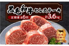 【岩元精肉店】鹿児島県産黒毛和牛ヒレステーキ5枚（600g）6ヵ月お届けコース　K045-T05