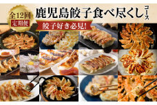 【12ヶ月定期便】餃子好き必見！鹿児島餃子食べ尽くしコース　K000-T07