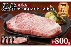 （T-1801）鹿児島黒牛サーロインステーキセット 計800g　K127-006