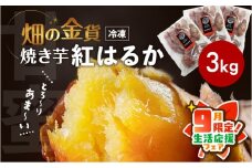 【 期間限定 生活応援 】畑の金貨 焼き芋紅はるか 3kg　K181-001_01_cp
