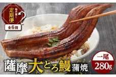 【全6回定期便】薩摩大とろ鰻蒲焼特大サイズ一尾　K190-T03