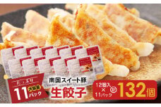 南国スイート豚と国産キャベツの生餃子！計132個　K208-006
