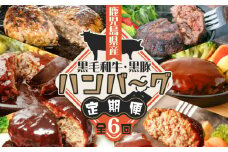 【全6回】鹿児島県産黒毛和牛・黒豚ハンバーグ定期便　K000-T2316