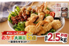 【お得合計2.5kg】ボリュームたっぷりおかず大満足6品詰合わせセット　K219-002