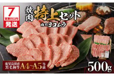【7営業日以内に発送】【鹿児島黒毛和牛A4～A5】焼肉特上セット（特上カルビ/特上ロース）　K189-007
