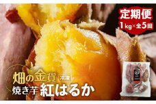 【全5回】【畑の金貨】焼き芋紅はるか1kg 定期便　K181-T01