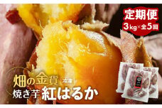 【全5回】【畑の金貨】焼き芋紅はるか3kg 定期便　K181-T02