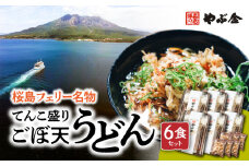 桜島フェリー名物　てんこ盛りごぼ天うどん6食セット　K244-001_02