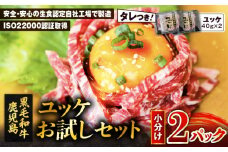 鹿児島県産黒毛和牛ユッケ 2Pお試しセット　K002-037