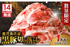 【14営業日以内に発送】 【数量限定】鹿児島県産 黒豚切り落とし 1kg　K025-001_02