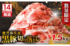 【14営業日以内に発送】 【数量限定】鹿児島県産 黒豚切り落とし 1.5kg　K025-001_03