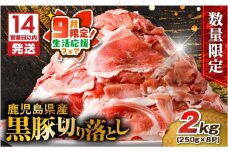 【 期間限定 生活応援 】【14営業日以内に発送】 【数量限定】鹿児島県産 黒豚切り落とし 2kg　K025-001_04_cp