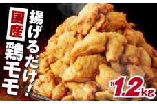 揚げるだけ！【国産】鶏モモ（味・衣付）1.2kg 　K025-008_01