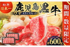 【期間・数量限定】鹿児島黒牛ウデスライスセット（計600g）　K127-015