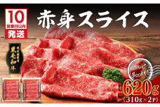 【10営業日以内に発送】鹿児島県産黒毛和牛赤身スライス 620g（310g×2P）　K086-048
