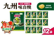 【 期間限定 生活応援 】カルビーポテトチップス九州味自慢 有明海産佐賀のり味 12袋　K194-003_02