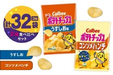 カルビー ポテトチップス 2種食べ比べセット【うすしお×コンソメパンチ】計32袋　K194-002_09