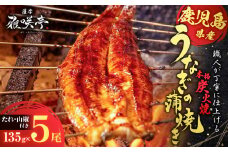 職人が丁寧に仕上げる本格炭火焼 鹿児島県産うなぎの蒲焼き 5尾　K282-001_02