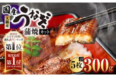 937-1 鹿児島県大隅産『カット』うなぎ蒲焼5枚300g　KN007-001-02