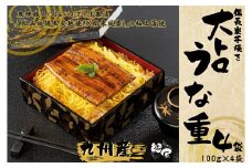1706-2 大人気！鯉家の極上蒲焼「簡単！大トロうな重（カット蒲焼4袋）」【国産・手焼き備長炭】　KN040-013-01