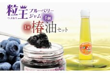 326-3 粒王 ブルーベリージャム 800gと椿油 120ml　KN030-004