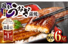2181 鹿児島県大隅産うなぎ蒲焼6尾 計900g　KN007-006