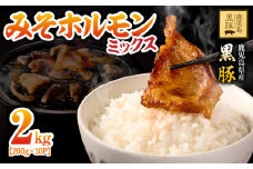 2290 鹿児島黒豚 みそホルモンミックス 2kg（200g×10パック）　KN054-010