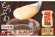2363 【6回定期】とろふわ！ かごんま プリン 12個セット　KN021-T24