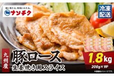 2707 九州産豚ロース生姜焼き 計1.8kg（200g×9パック）　KN102-003