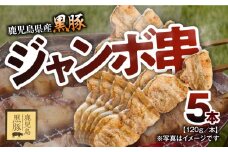 鹿児島県産黒豚ジャンボ串5本（120g/本）　KN054-015-01