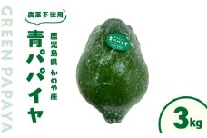 かのや産青パパイヤ 約3kg 【農薬不使用】　KN026-019-02