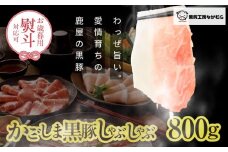【2025年御歳暮予約】かごしま黒豚しゃぶしゃぶ 800g 熨斗対応（名入れ不可）/贈答用箱入り　KN167-001