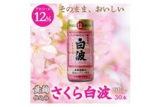 そのまま飲める 芋焼酎 華やかフルーティ＜黄麹のさくら白波 12度 ペット＞30本 B8-13【1166665】