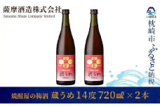＜焼酎屋の梅酒＞「蔵うめ」14度 720ml  2本＜黒糖仕込み＞ A3-168【1166672】