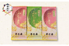 ＜お歳暮・のし付き＞お茶の“厚石園”の特選深蒸しセット＜極上・特上 計3パック＞緑茶 B3-30S【1461781】