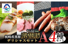 ハンバーグ・ソーセージ・ハム・焼豚＜合計1.3kg＞枕崎産黒豚 B3-4【1166984】