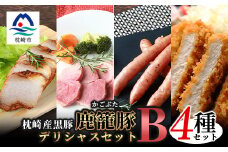 鹿籠豚 とんかつ用ロース・ソーセージ・ハム・焼豚＜合計1.0kg＞ B3-5【1166986】