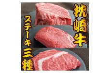 枕崎お魚センター ＜枕崎牛＞ 3種ステーキ 食べ比べ サーロイン ヒレ ランプ D0-4【1460096】