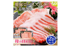＜母の日＞　鹿児島産黒豚ロース生姜焼き用 2P　(タレ付) A0-20M【1486685】